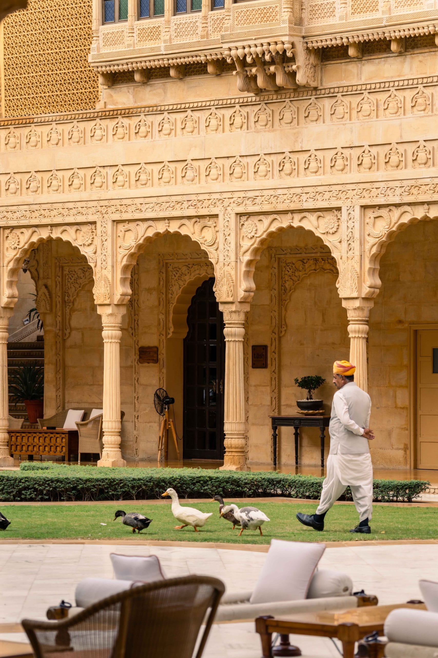 A luxurious room in one of the world's restored palace hotels