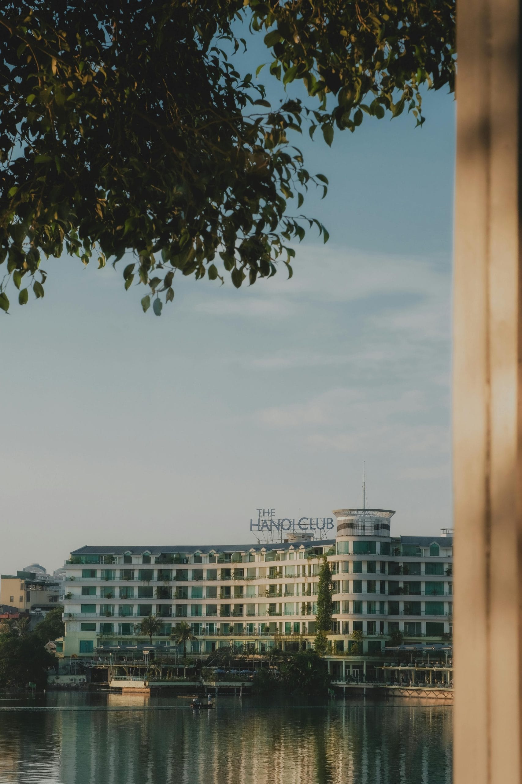 A serene view of Hanoi French Quarter luxury stays featuring colonial architecture