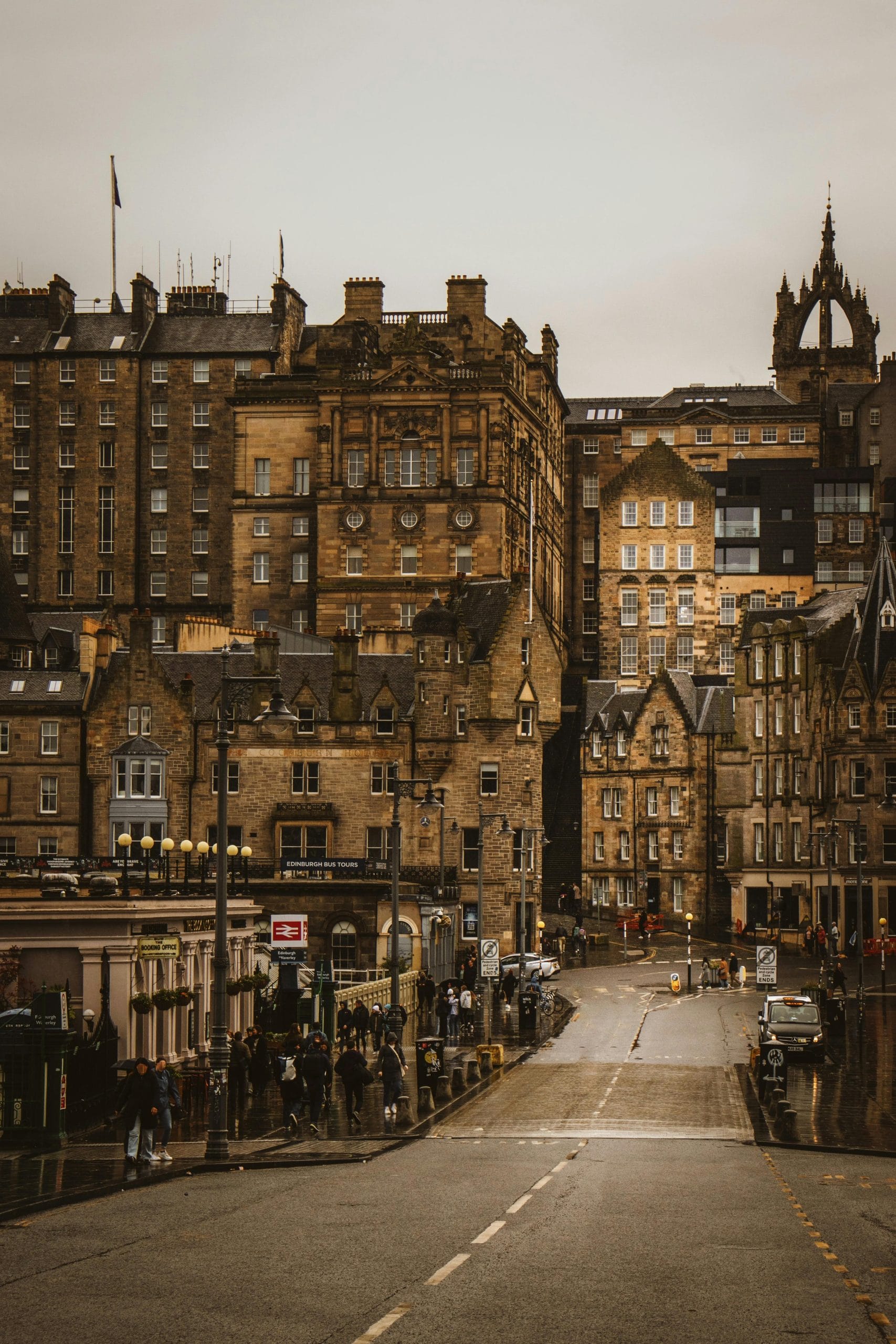 A view of historic luxury hotels Edinburgh architecture