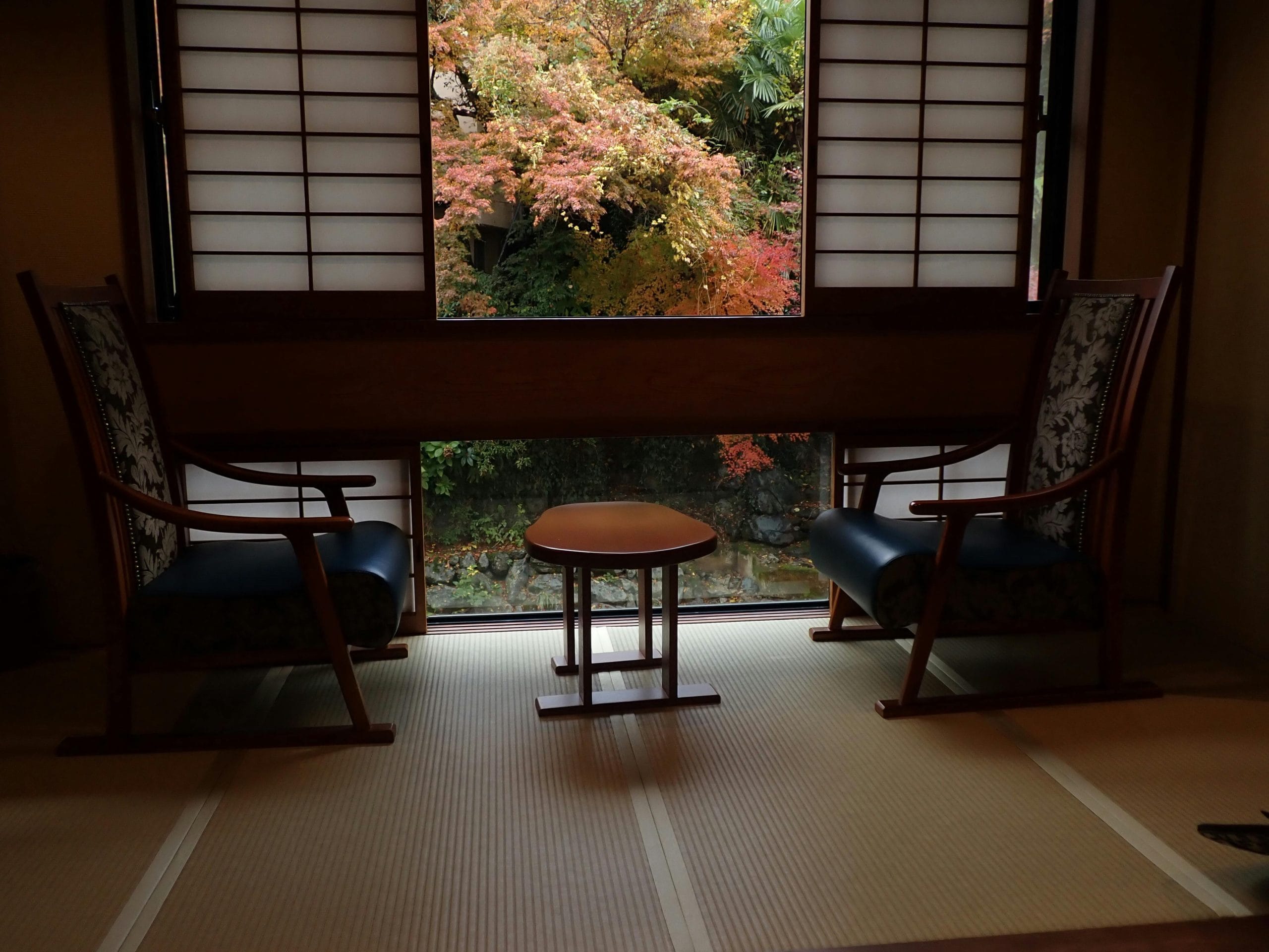 Kyoto Boutique Hotels: A Guide to Refined Luxury Stays Interior of a luxury modern ryokan in Kyoto with a view of a zen garden
