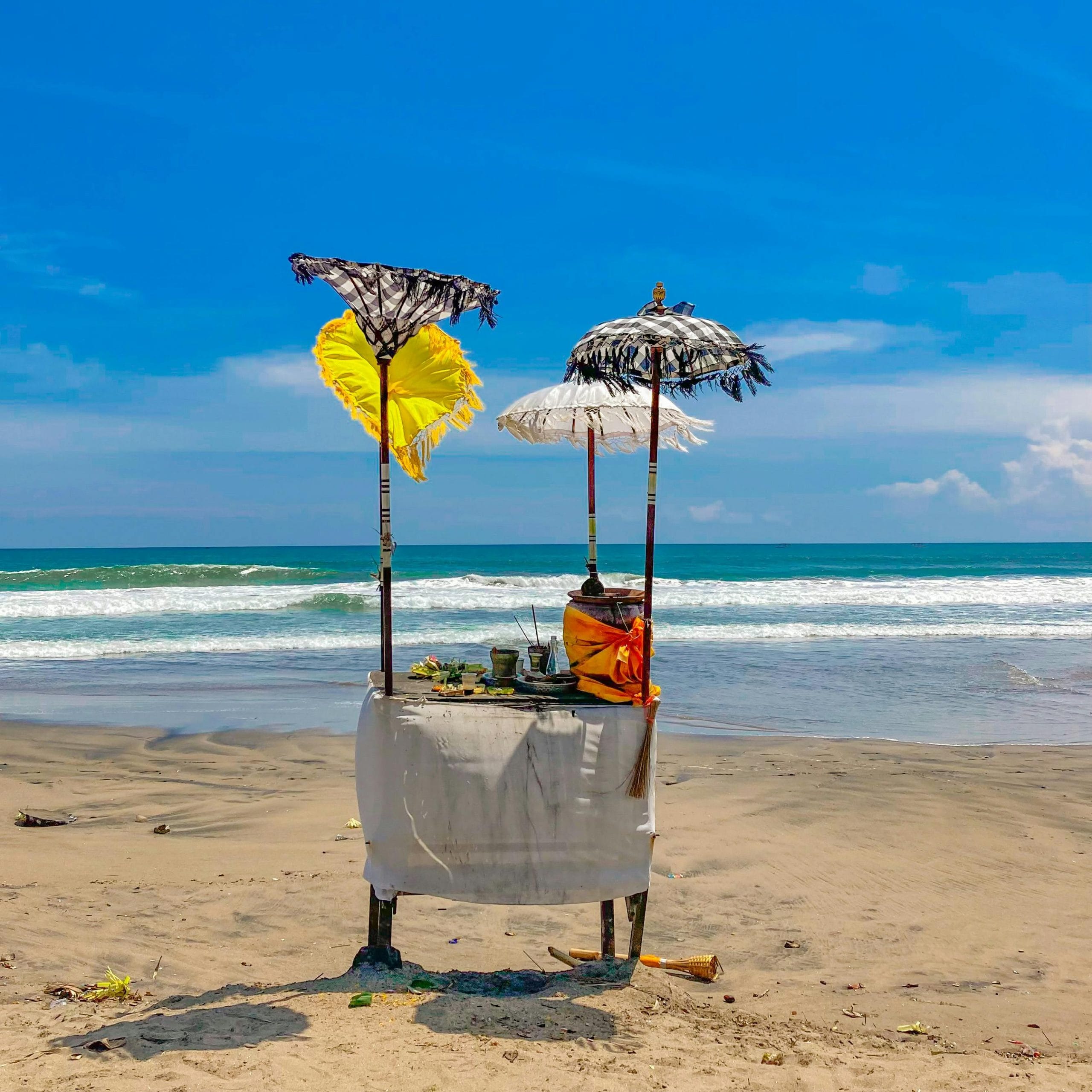 A view of luxury beach resorts Seminyak Bali