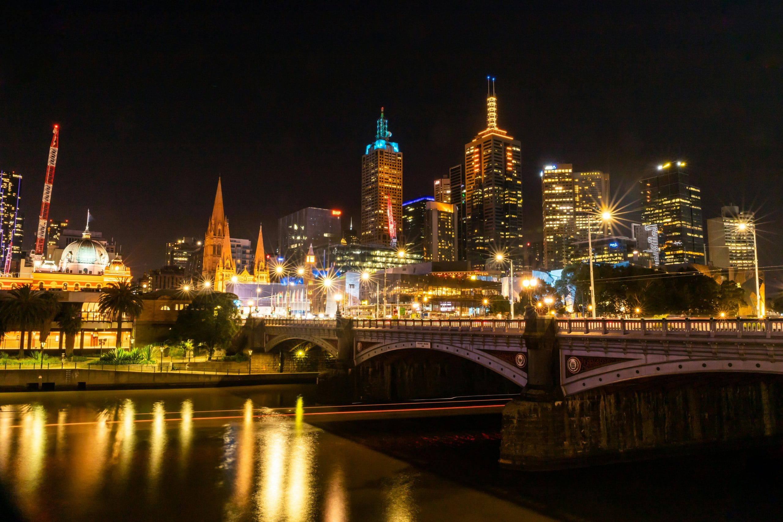 A luxurious interior of one of the finest Melbourne boutique hotels overlooking the city