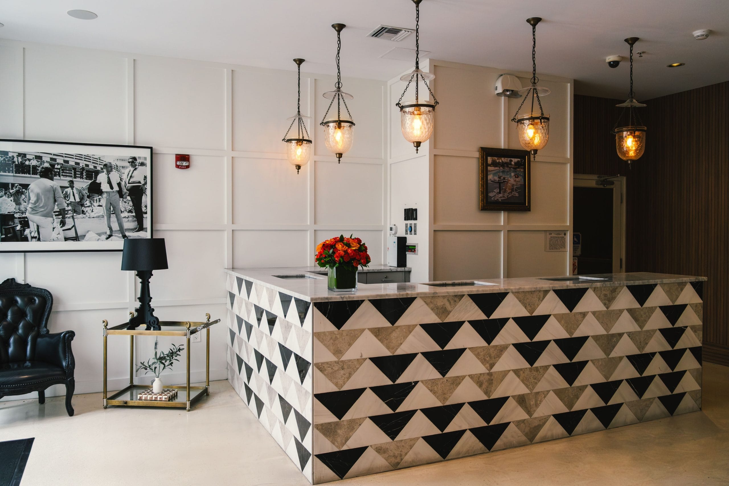 Interior of luxury art-centric boutique hotels with refined design