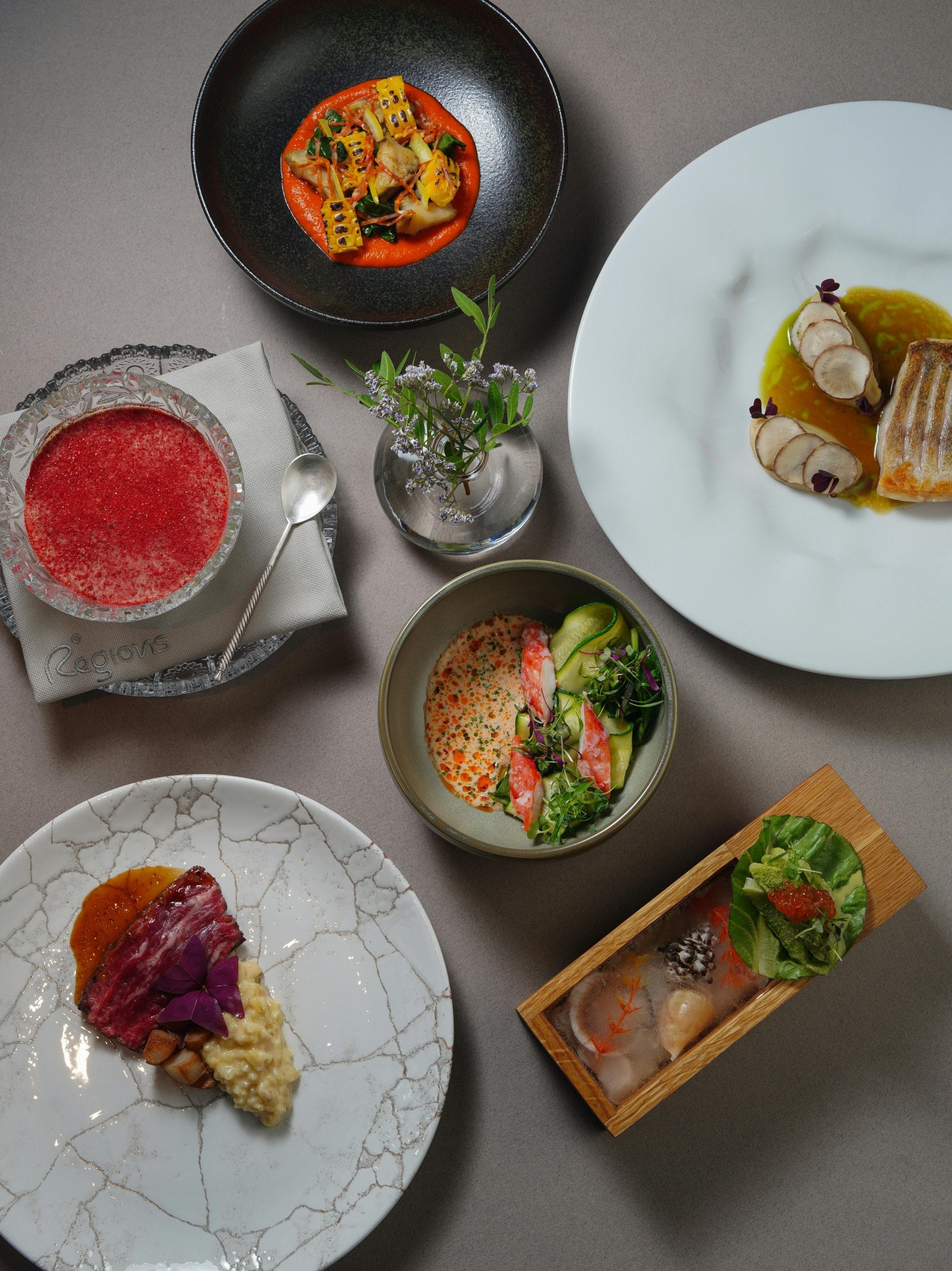 An elegant courtyard at one of the finest luxury hotels with Michelin dining
