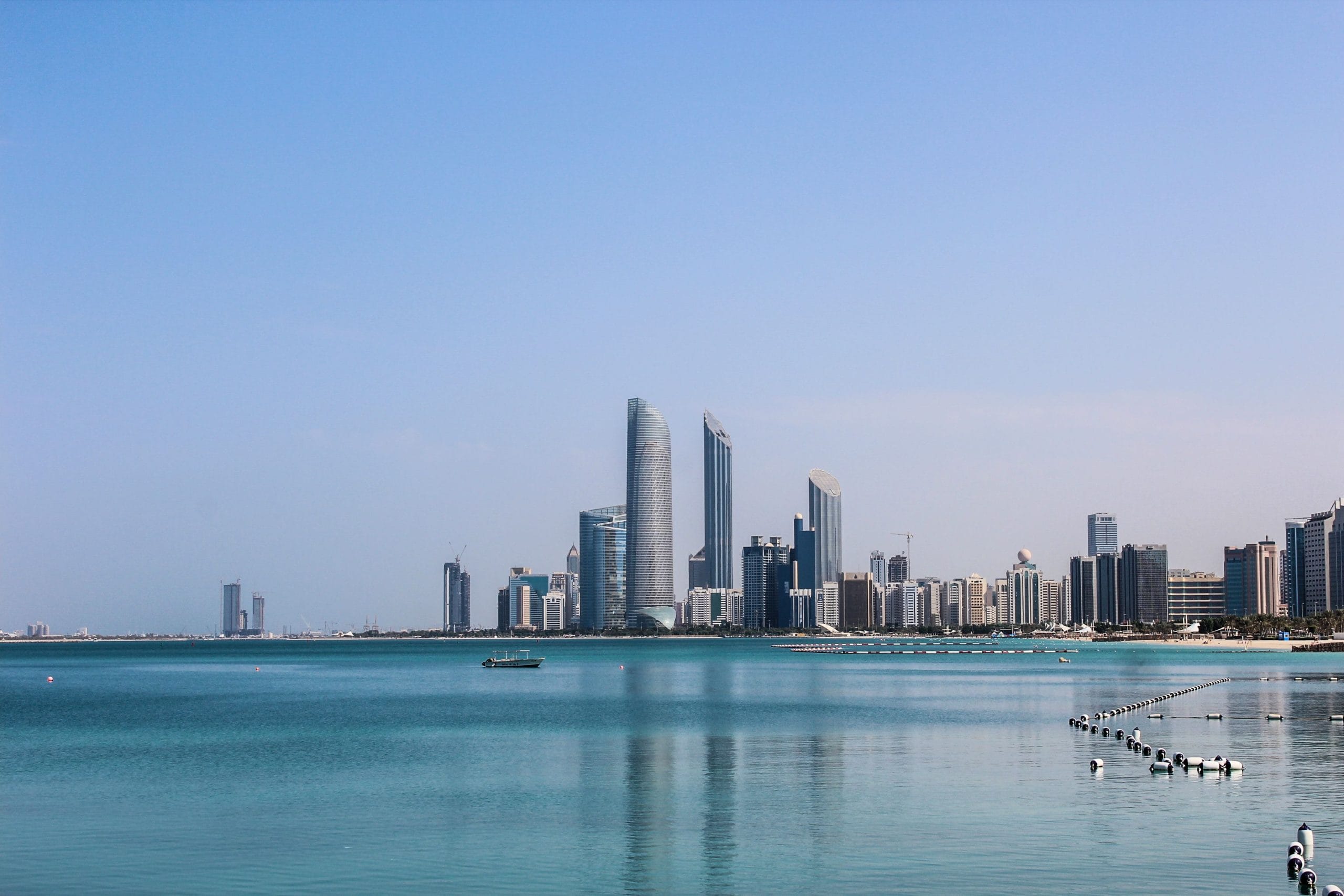 A view of luxury resorts in Abu Dhabi
