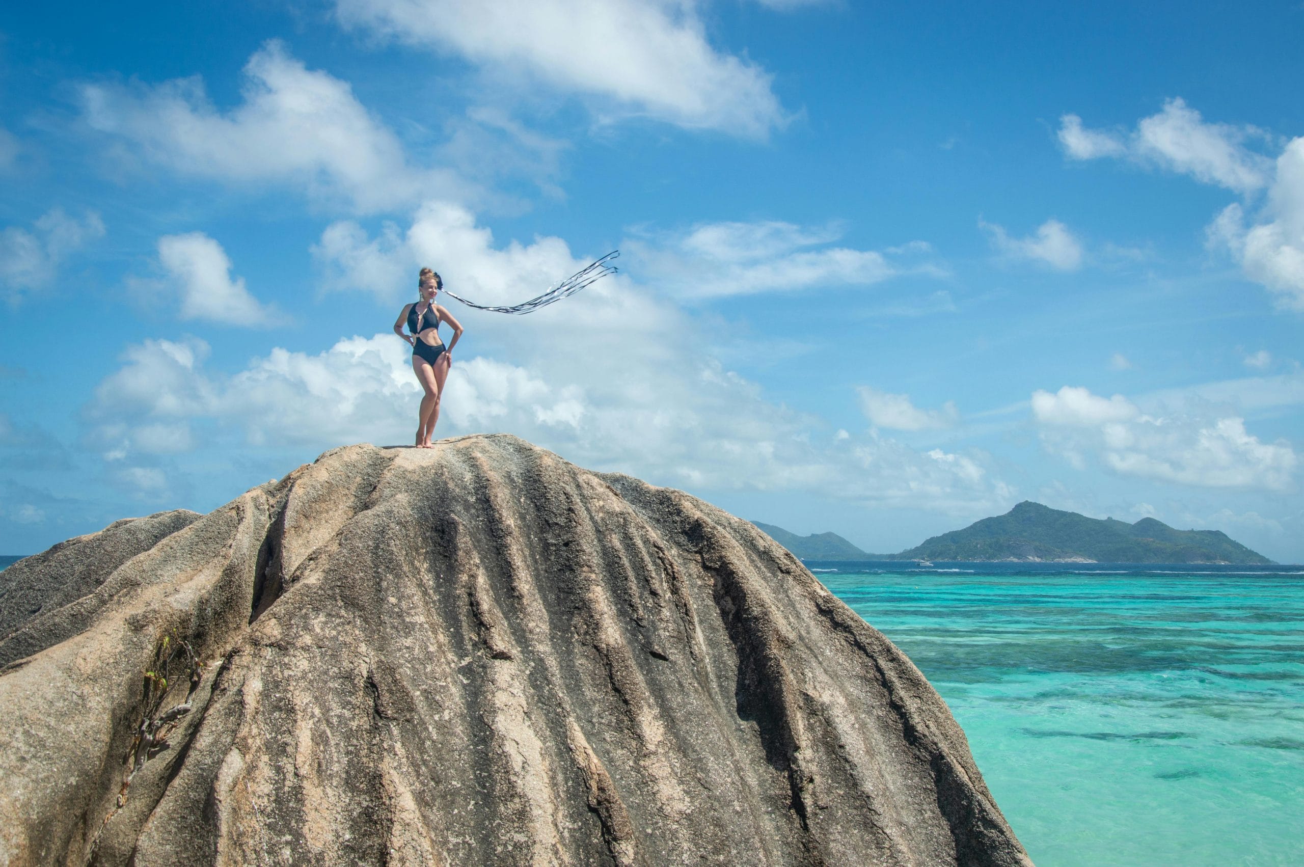 A serene view of Seychelles private islands
