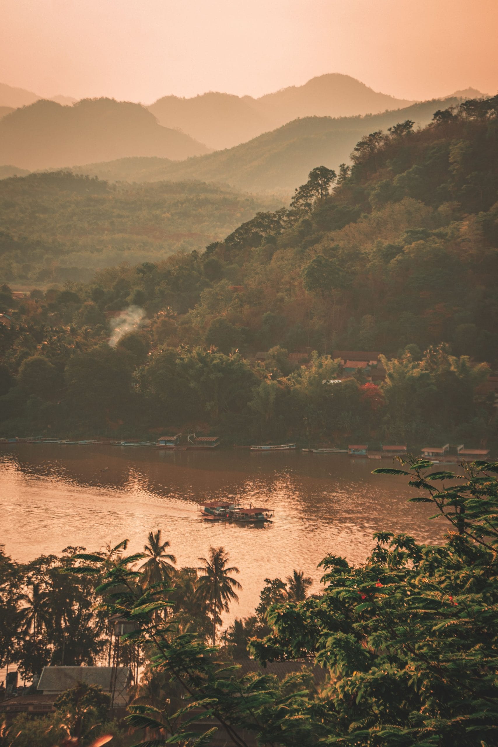 Serene courtyard in luxury retreats Luang Prabang Laos