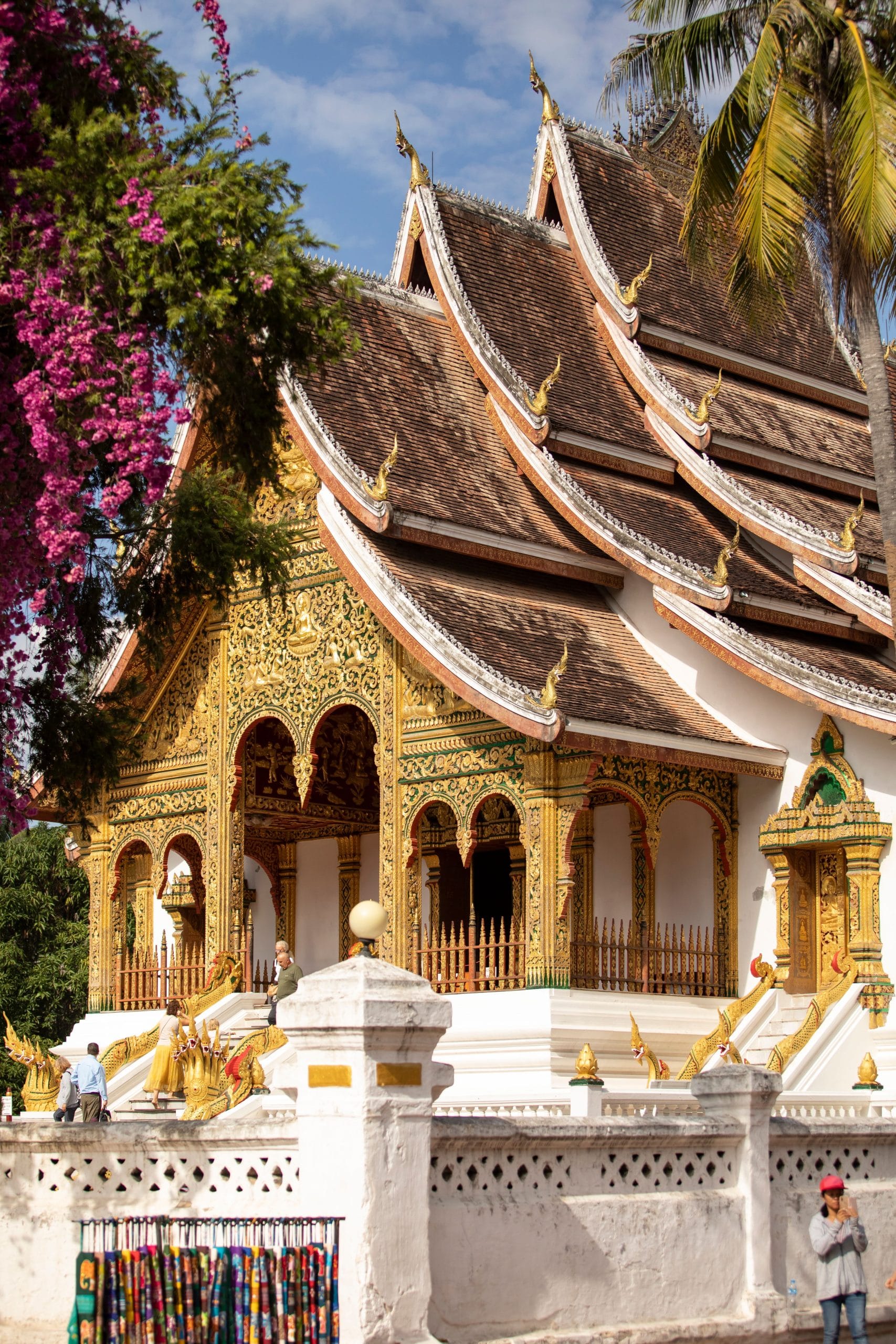 Serene courtyard in luxury retreats Luang Prabang Laos