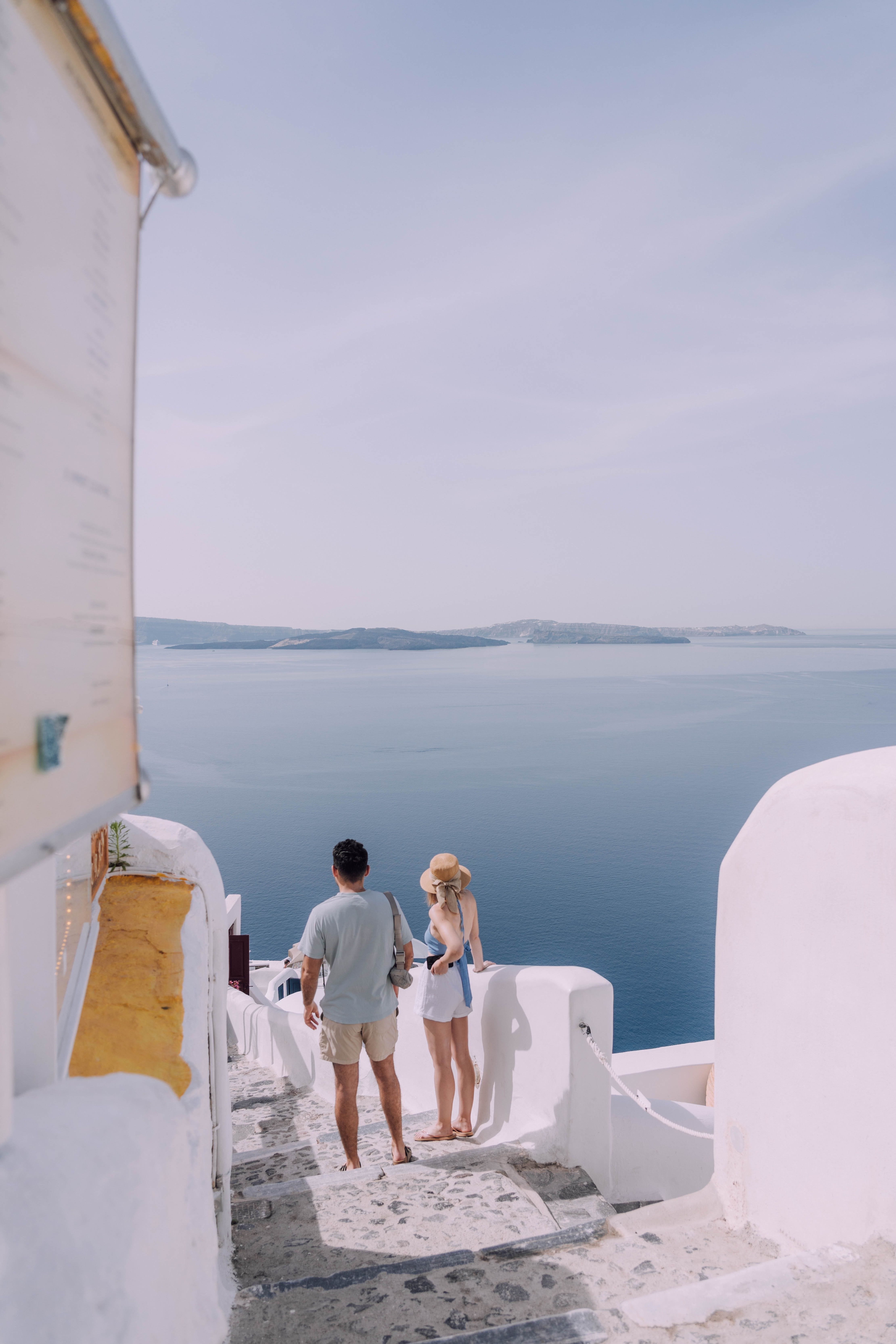 A romantic Santorini escape overlooking the Aegean Sea