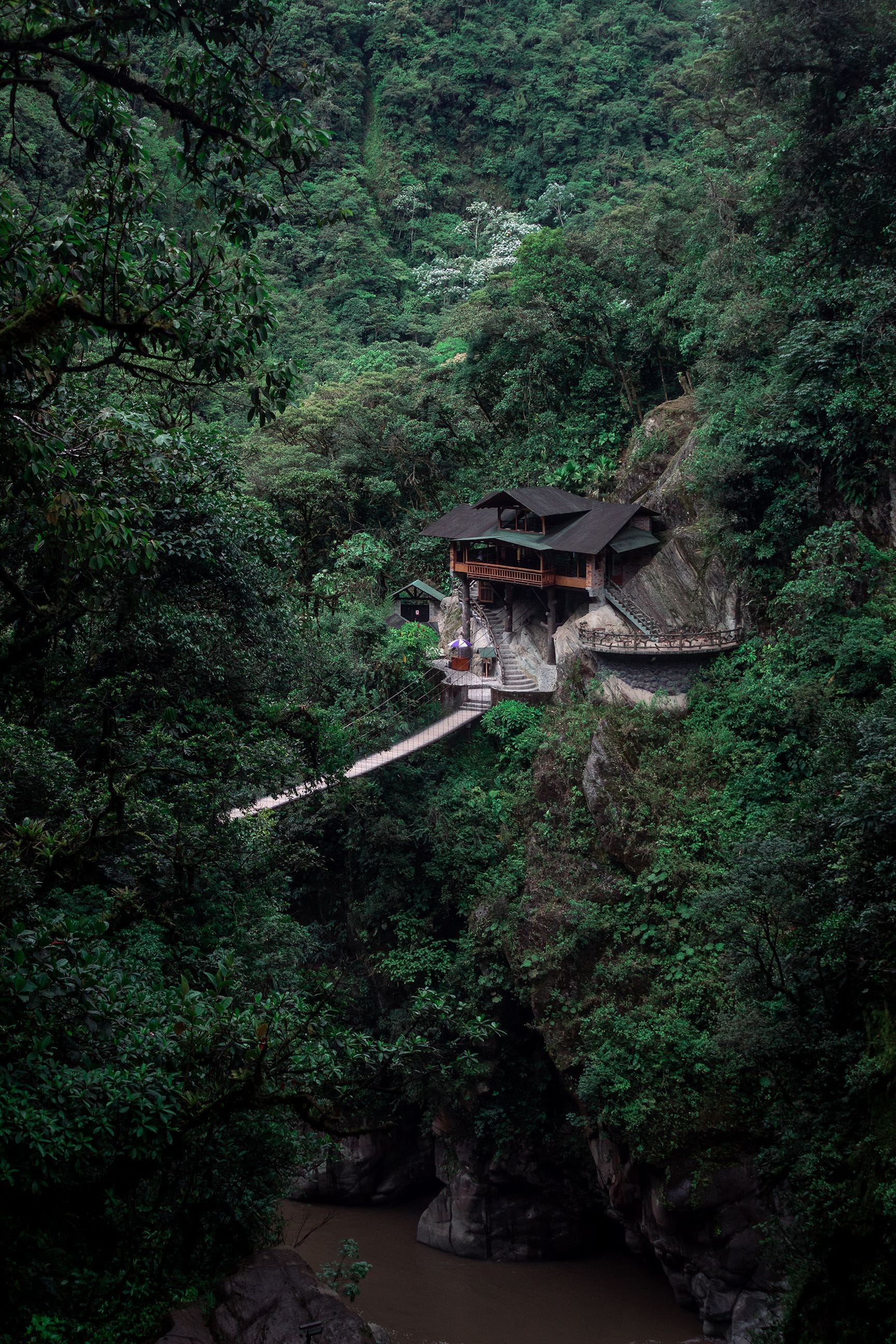A serene view of Ecuador highlands luxury retreats blending with the Andean landscape