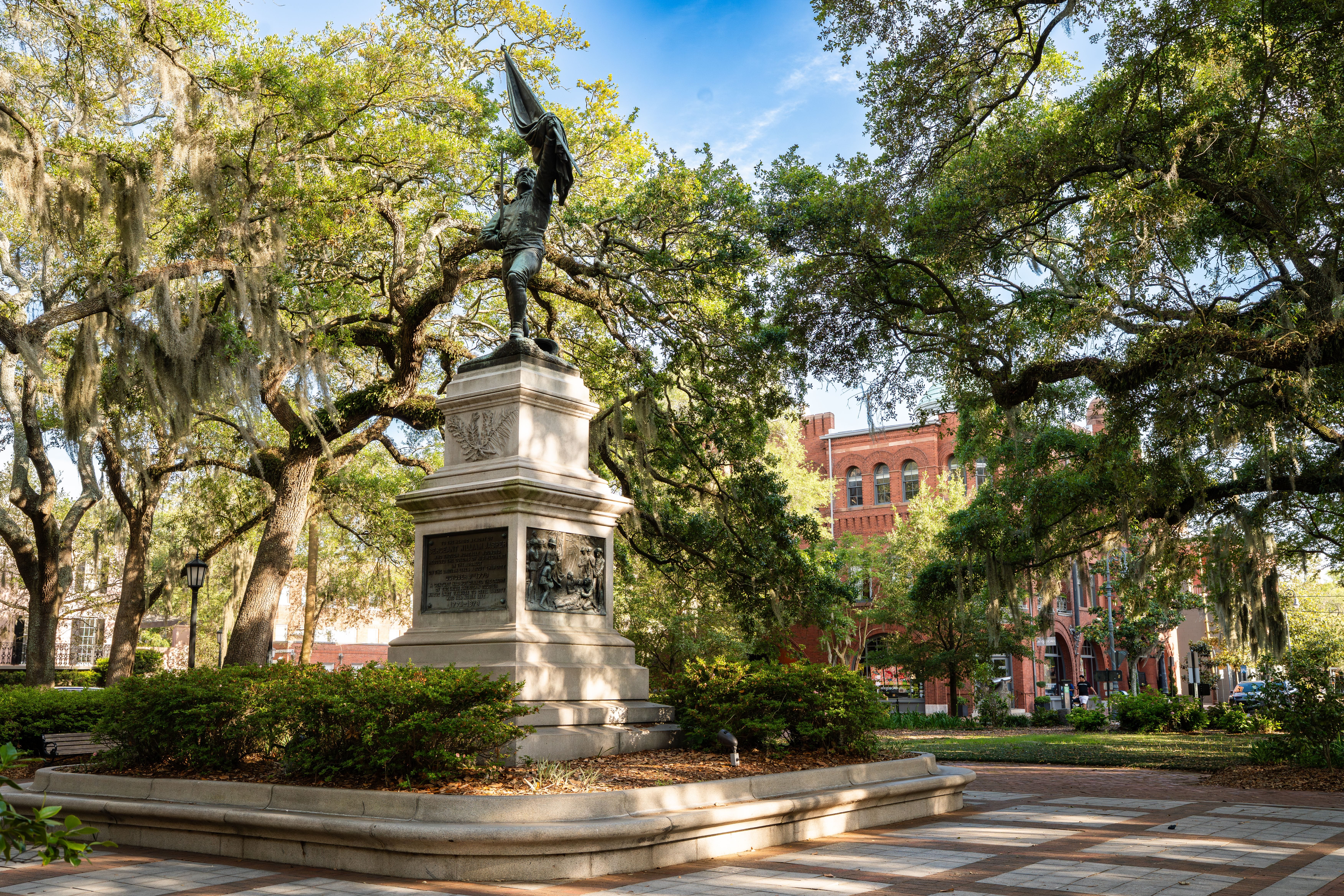 A refined Savannah escape featuring historic architecture and oak trees