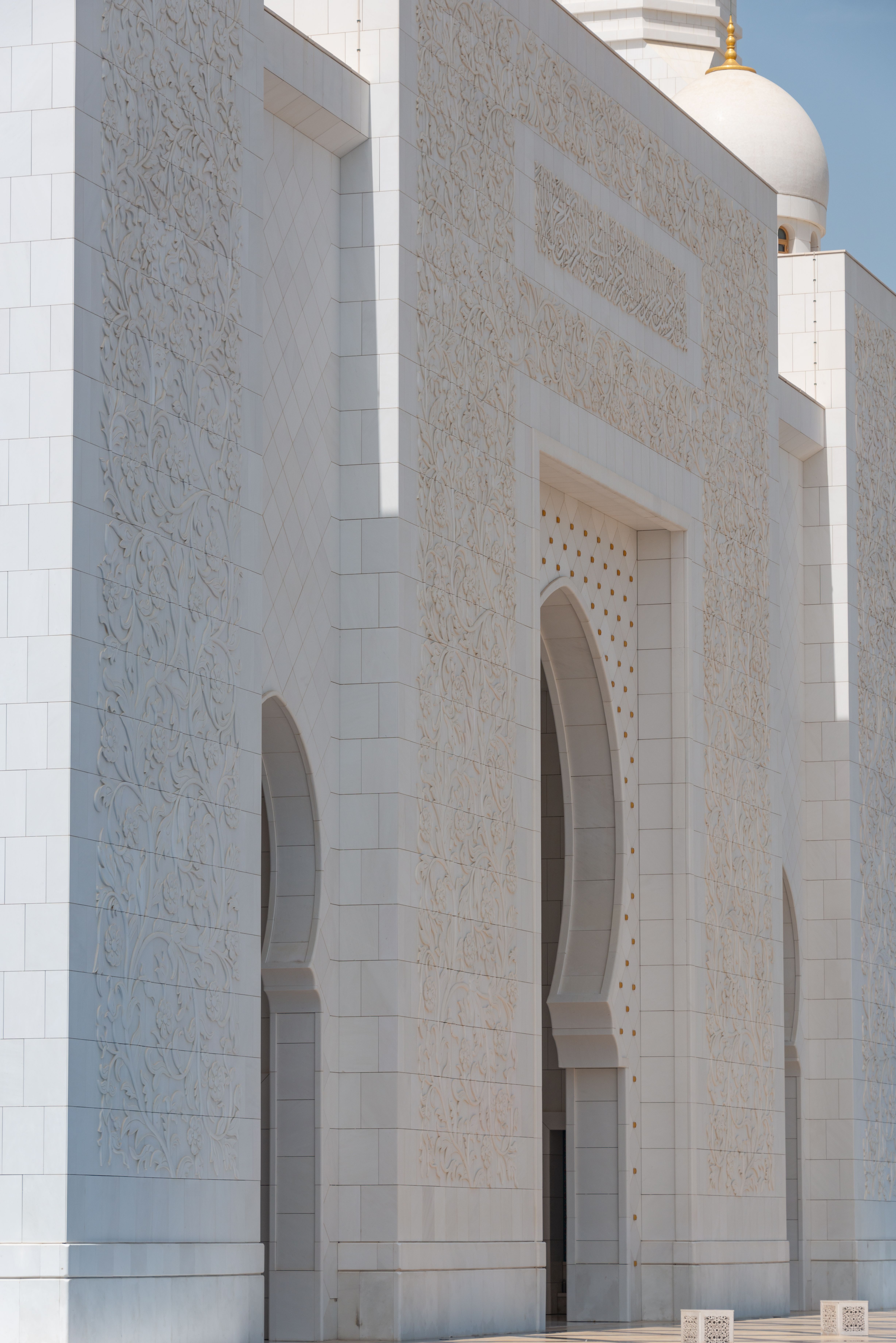 A view of luxury resorts in Abu Dhabi along the coast