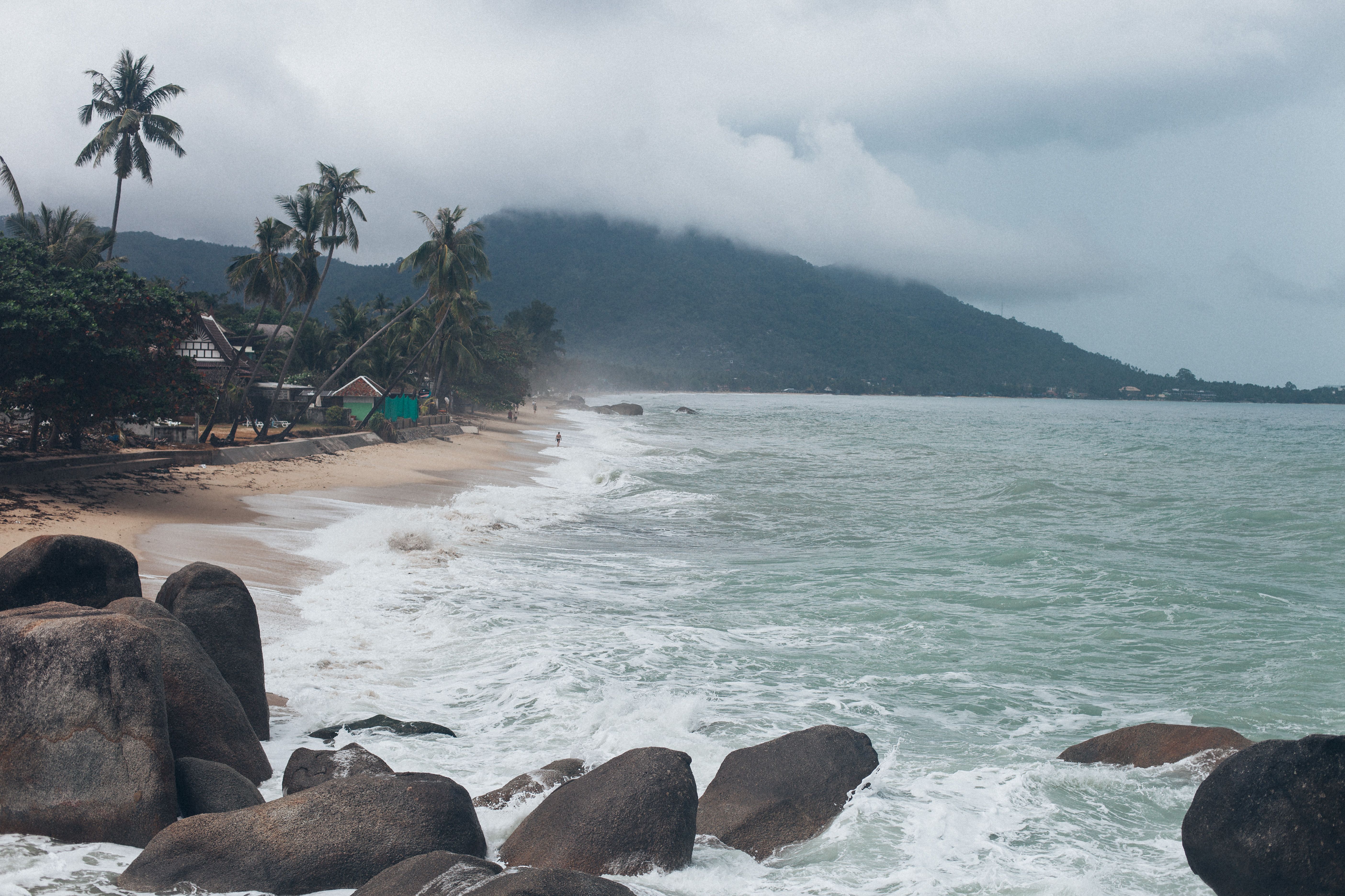 A serene beachfront view from one of the Koh Samui luxury retreats in Thailand