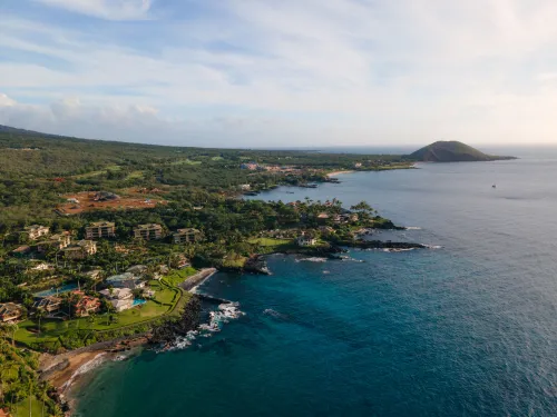 A serene Maui luxury coastal escape during sunset