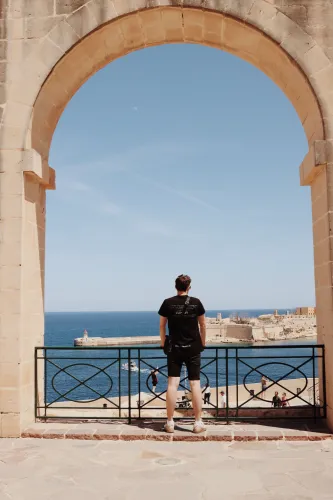 A romantic street view in Valletta highlighting the charm of Valletta luxury boutique stays